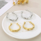 Fashion Minimalist Stainless Steel Earrings U-Shaped Bamboo Joint Hoops Personalized Jewelry Women