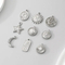 Stainless Steel Star Moon Shaped Jewelry Accessories Pendant DIY Material