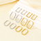European Ins Geometric Bead Stainless Steel Huggie Earrings Minimal Basic Earrings Women