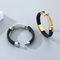 Trendy and Personalized Stainless Steel Wire Woven Double-Layer Leather Rope Bracelet Jewelry