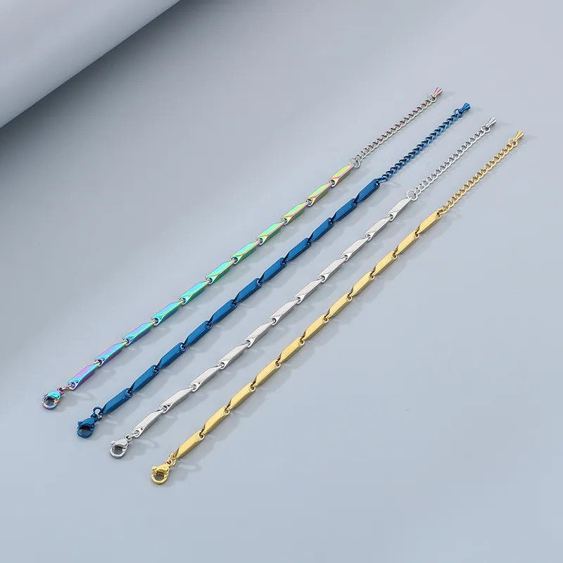 Ins European American Stainless Steel Rhombus Bracelet Minimalist Personalized Jewelry Accessories Wholesale