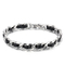 Stainless Steel Nk Chain Paired with Black Leather Bracelet Suitable for Daily Wear