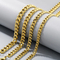 Trendy 6-Sided Polished Cuban Link Bracelet Necklace Multi-Size Stainless Steel Clavicle Chain Jewelry Set