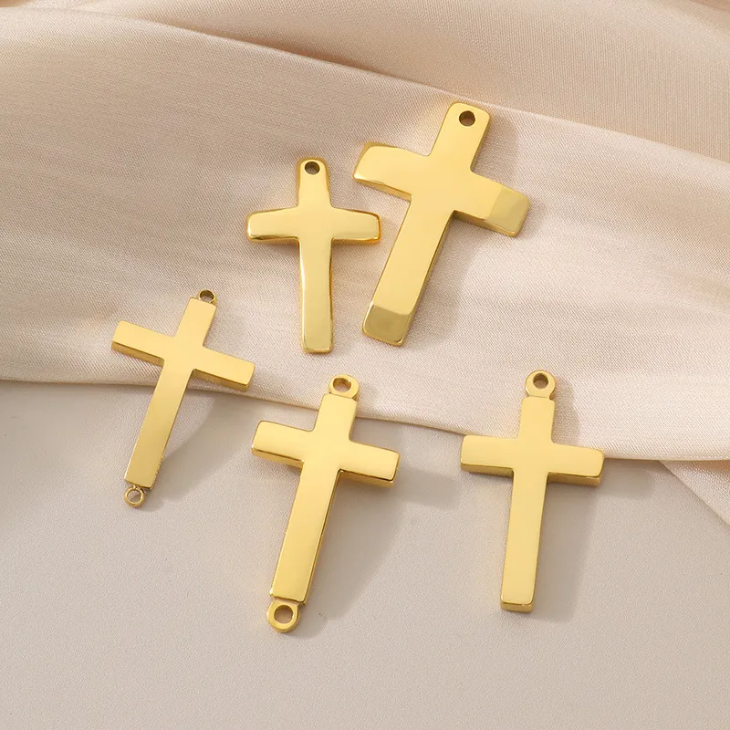 DIY Jewelry Fashion Accessories Simple Smooth Cross Pendant