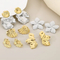 Fashionable and High-End Stainless Steel Irregular Flower Shaped Women's Atmospheric Gold Earrings