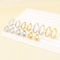 Classic Curved Small Hoop Huggie Earrings 18K Gold Plated Minimalist Stainless Steel Earrings