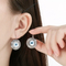 European Evil Eye Rhinestone Stainless Steel Earrings Light Luxury Daily Jewelry Women