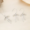 Stainless Steel Bow Earrings Necklace Jewelry Set Suitable for Women's Daily Wear