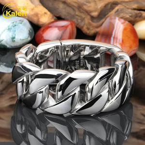 Bold Stainless Steel Jewelry Fashion Jewelry Glossy Domineering Men's Trendy Bracelet