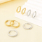 Korean Elegant Rhombus Stainless Steel Hoop Huggie Earrings Minimalist Unisex Jewelry
