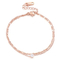 Cubic Adjustable Stainless Steel Chain Link Double-Layer Women's Bracelet