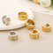 Versatile and Stylish Wide Earrings in Polished Stainless Steel Women Jewelry