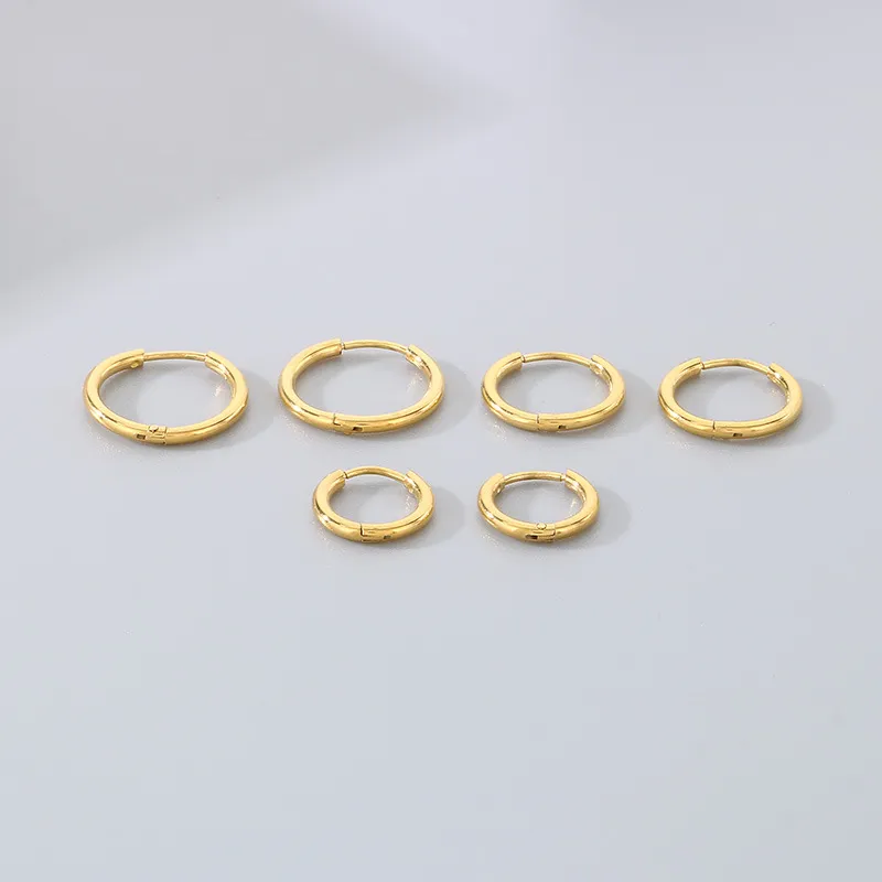 Stainless Steel Jewelry Coil Earrings Suitable for Both Men and Women for Daily Wear
