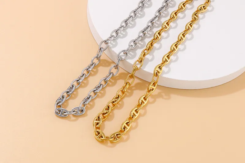 Women Fashion Nose Chain Titanium Necklace 316 Ss Sweater Necklace