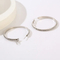 Trendy Statement Earrings Geometric Round Hollow Rhinestone-Embedded Stainless Steel Hoops Women Wholesale