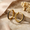 Fashionable Round Stainless Steel 18K Gold-Plated Earrings and Accessories Wholesale