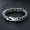 Punk Retro Vintage Patterns Stainless Steel Men's Bracelet Necklace Jewelry Set