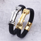 New Stainless Steel Geometric Men's Leather Bracelet Wholesale Personalized Fashion Bracelet