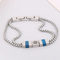 Wholesale Stainless Steel Double-Layer Boat Anchor Color Matching Bracelet Jewelry Buckle Trendy Men's Jewelry