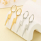 Fashionable Stainless Steel Three-Dimensional Photosensitive Surface Lightning Shaped Temperament Neutral Earring Jewelry