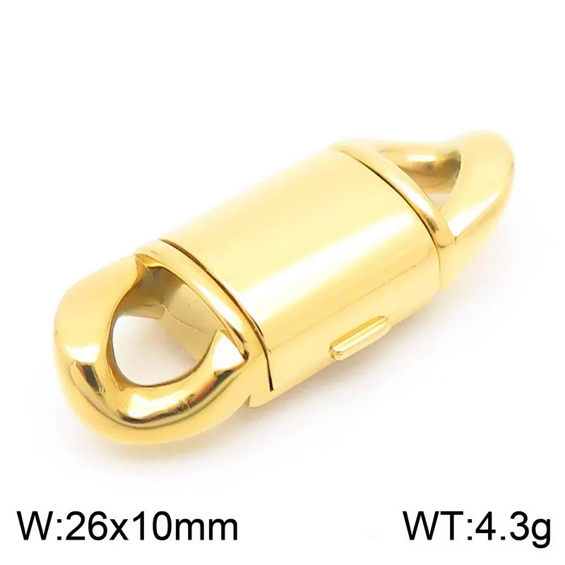 Stainless Steel Cuban Chain Buckle Arc Flip Buckle DIY Jewelry Buckle Wholesale