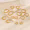 Fashion Geometric Beaded Earrings 18K Gold-Plated Smooth Surface Ear Buckles Minimalist Wholesale