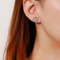 Japanese Korean Fashion Four-Leaf Clover Stainless Steel Studs Earrings 18K Gold-Plated Earrings