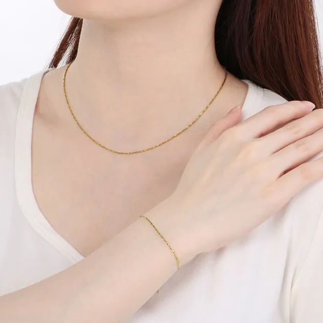 Universal Needle-Style Necklace Sets with Stainless Steel Drawstring
