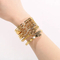 Geometric Hollow Stainless Steel Diamond-Encrusted Women's Bangles