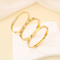 Vintage-Style Diamond-Encrusted Vintage-Style Diamond-Encrusted Stainless Steel Gold Bangles for Women