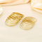 Classic Fashion Plain Circle Smooth Stainless Steel Multi Layer Stacked Polishing Bracelet Jewelry Wholesale