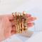 Diamond-Encrusted Bamboo-Shaped Stainless Steel Bracelet, a Unique and Luxurious Starry Heart-Shaped Bangle