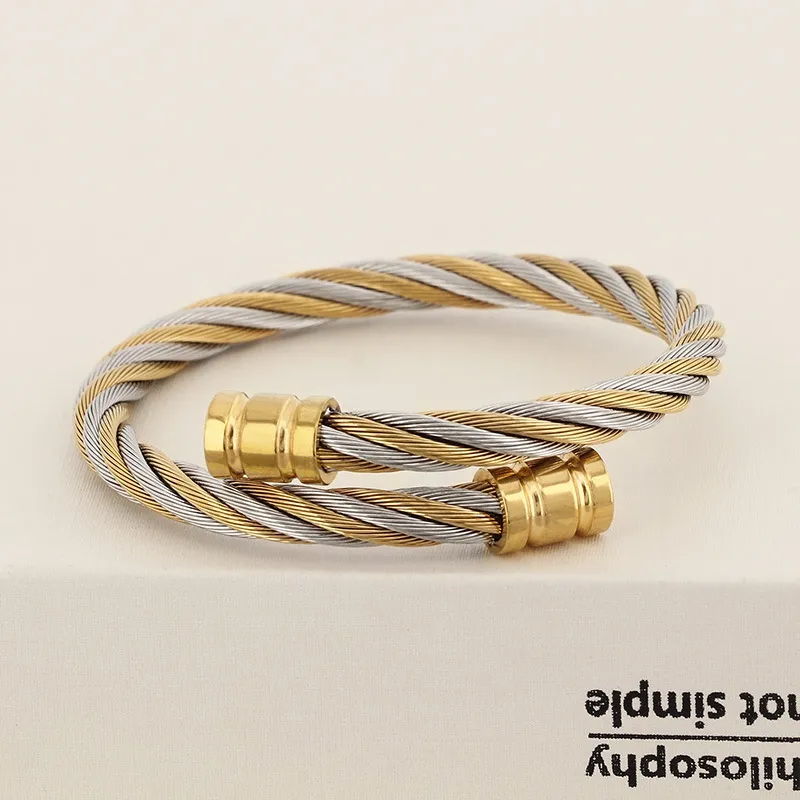 Stainless Steel Jewelry, Steel Wire Bangle, Available in Multiple Colors, Suitable for Daily Wear