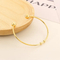 Stainless Steel Open Bangle with Fashionable and Trendy Ins Style Electroplating 18K Gold