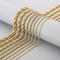 Stainless Steel Fried Dough Twists Chain Vacuum Plating Gold Necklace Fashion Hip Hop Jewelry