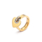 New Fashionable Personalized Stainless Steel Creative Diamond Heart Ring