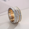 Luxury Fashion Stainless Steel Starry Sky Couple Rings Minimalist Jewelry Rings Wholesale