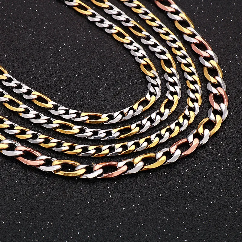 Stainless Steel Trendy Jewelry, European and American Minimalist Fashionable Personalized Nk Chain Men's Necklace Accessory