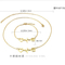 New Creative Heart-Shaped Cute Cat Paw Stainless Steel Necklace and Bracelet Jewelry Sets