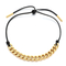 Vintage Western Cowboy Style Black Wax Rope Splicing Cuban Chain Long Adjustable Stainless Steel Men's Pendant Necklace