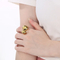 Trendy Irregular Flat Stainless Steel Ring for Hip-Hop Style