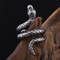 Retro Jewelry Punk Ring Cobra Snake Design Men's Finger Jewelry Ring
