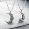 Gothic Style Dark Crescent Rose Pendant Punk Retro Personality Skull Moon Stainless Steel Men's Pendant