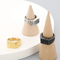 Creative Fashion Polished Niche Retro Tapped Surface Stainless Steel Men's Ring