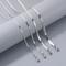 18K Gold-Plated Stainless Steel Blade Chain Necklace Extender 2/3/4/5mm Chain Jewelry Necklace