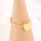 Minimalist Ins Style Stainless Steel Heart-Shaped Adjustable Size Ring for Girls' Accessories