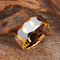 Fashion Elegant Unisex Universal Polished Tungsten Steel Geometric Angular Ring