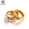 Couple's Micro-Pave Diamond Hammered Texture Zircon Wedding Stainless Steel Ring Wholesale Jewelry