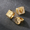 Fashion Lion Head Square Ring Hip Hop Rhinestones Cross Tai Chi Stainless Steel Men's Ring