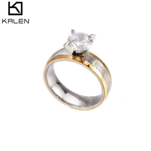 Chic European and American Zircon Couple Rings for Resale
